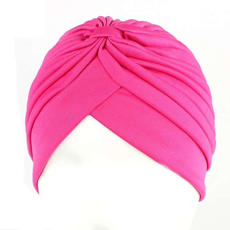 1pc Stretchy Knot Twist Turban Bandanas Women Headscarf Bonnet Muslim Hijab Indian Hats Female Chemo Cap Adult Solid Color Head Wrap