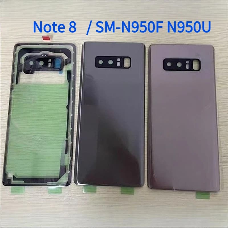 Glass Battery Cover Replacement For Samsung Galaxy Note 8 SM-N950F N950U Back Housing Case Rear Door Replace Parts +Camera Lens