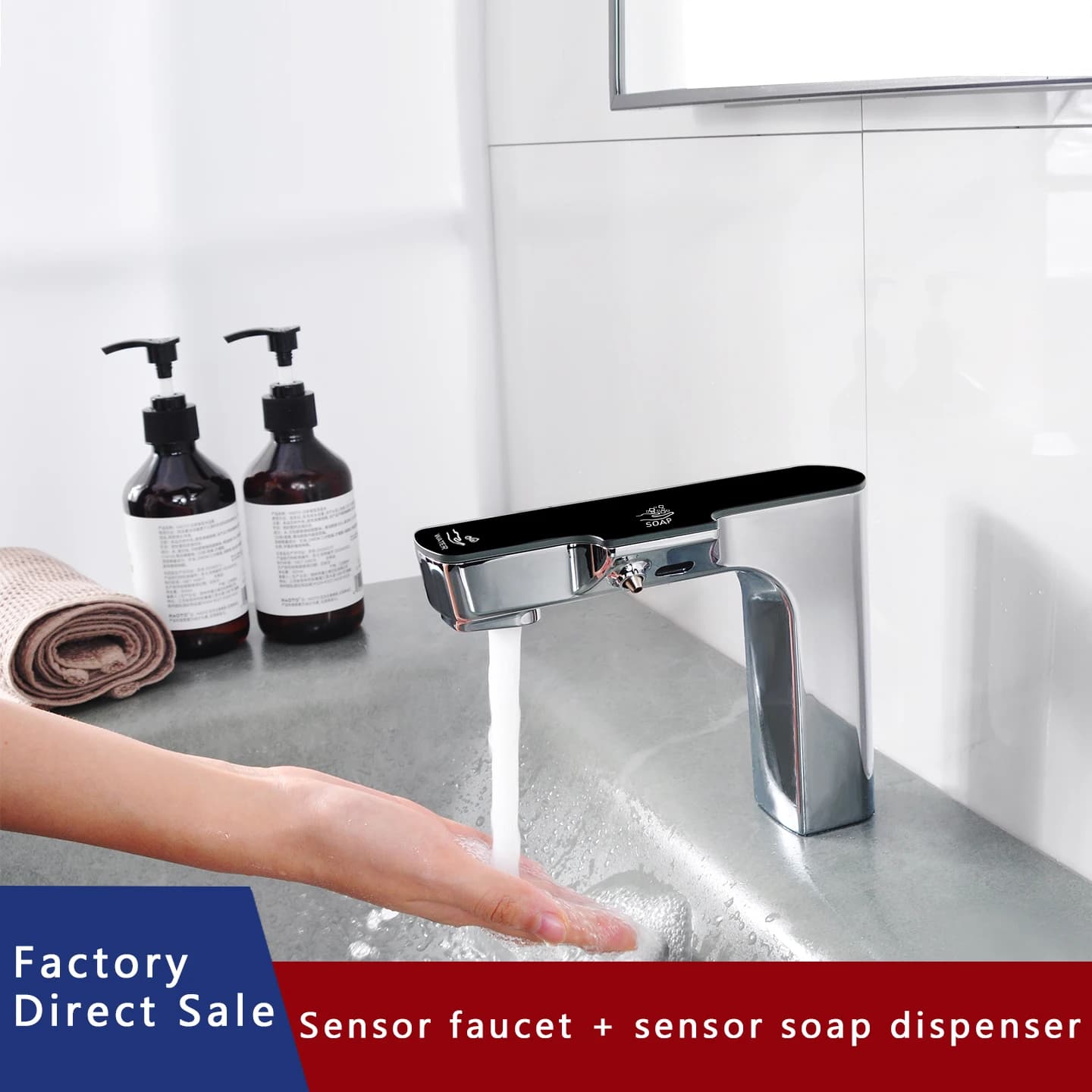 Rubinetto automatico per dispenser di sapone per controsoffitto del bagno, dispositivo per il lavaggio delle mani in schiuma con interruttore automatico per sapone liquido autopulente