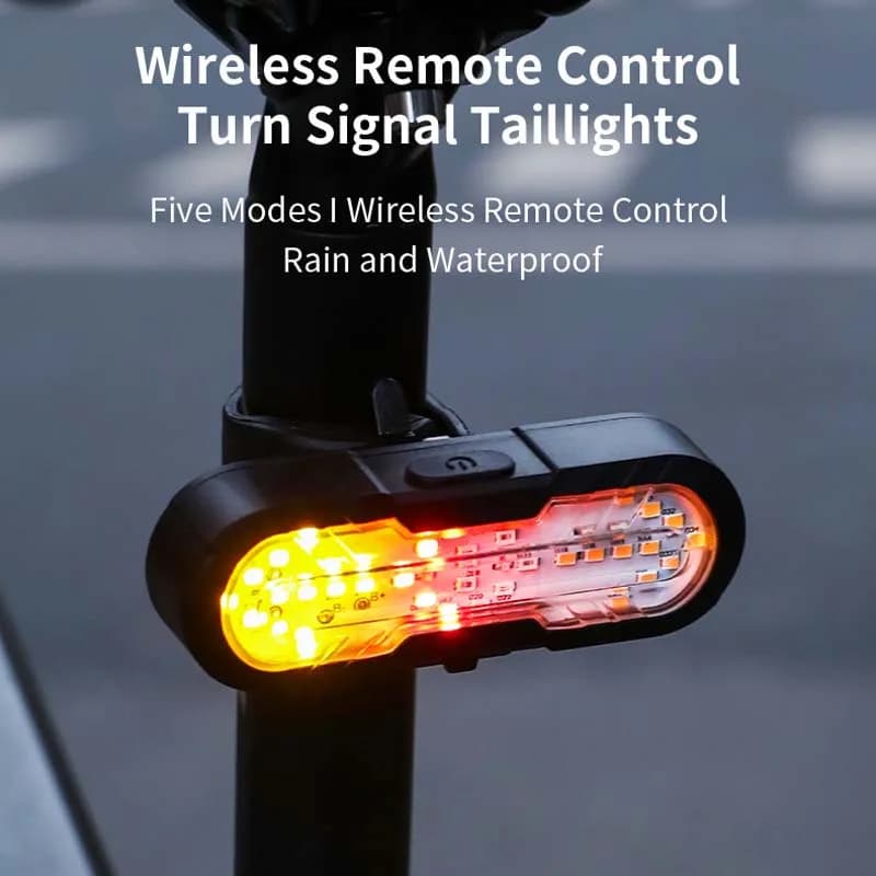 Rear light for direction indicators for waterproof bike with sound Rear light for road bike rechargeable with bicycle accessories with remote control