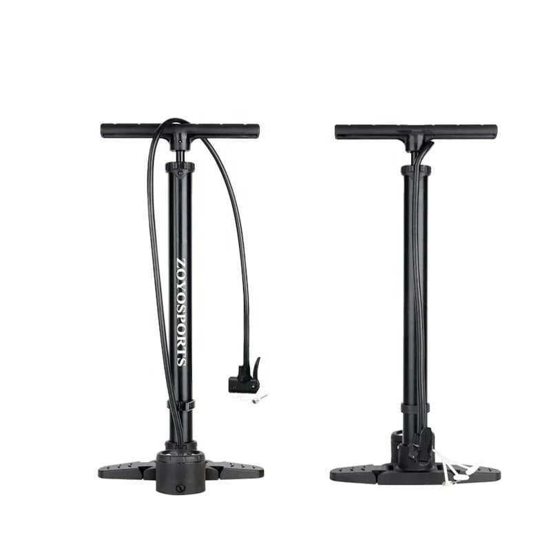 -Portabile 42CM Lega di Breve Dimensione Bici Da Strada Pompa Da Pavimento Della Bicicletta 230PSI Ad Alta Pressione Multiuso Gonfiatore A Sfera Con Baromete