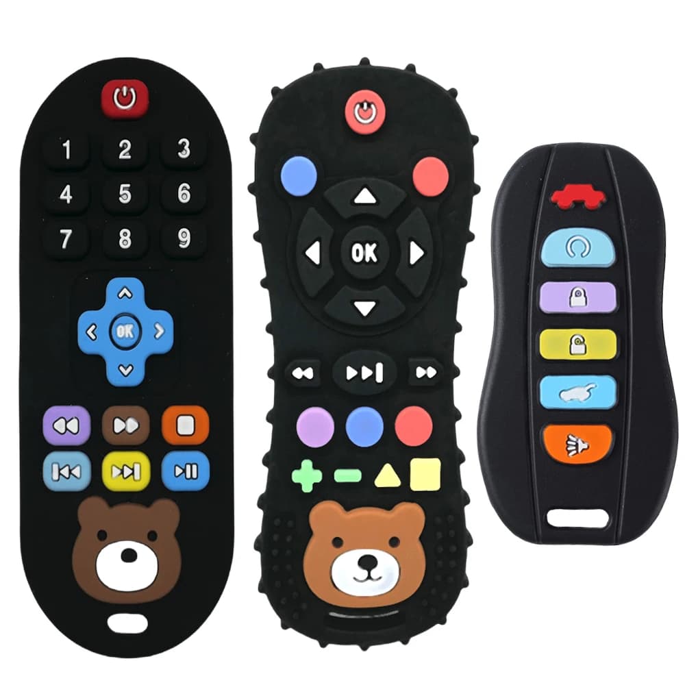 2025Children's Silicone Remote Control Handle Teether Baby Oral Sex Pacifier Remote Control Teether Anti-bite Anti-feeding Toys