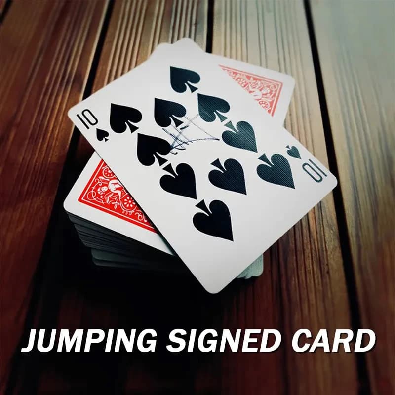 Trucchi magici con carte firmate da salto Un effetto visivo e sorprendente della carta Giochi di società Mago Magia di strada Close Up Magic Divertente mazzo di mazze