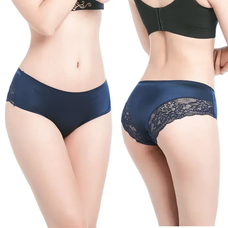 1Pcs Ice Silk Underwear Seamless Panties for Women Briefs Girls Underpants M-2XL Options Female Lingerie Intimate