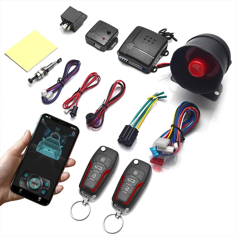 Sistema di sicurezza di protezione antifurto per auto universale per auto, telecomando, serratura per porta, sistema di accesso senza chiave per veicolo, APP per telefono