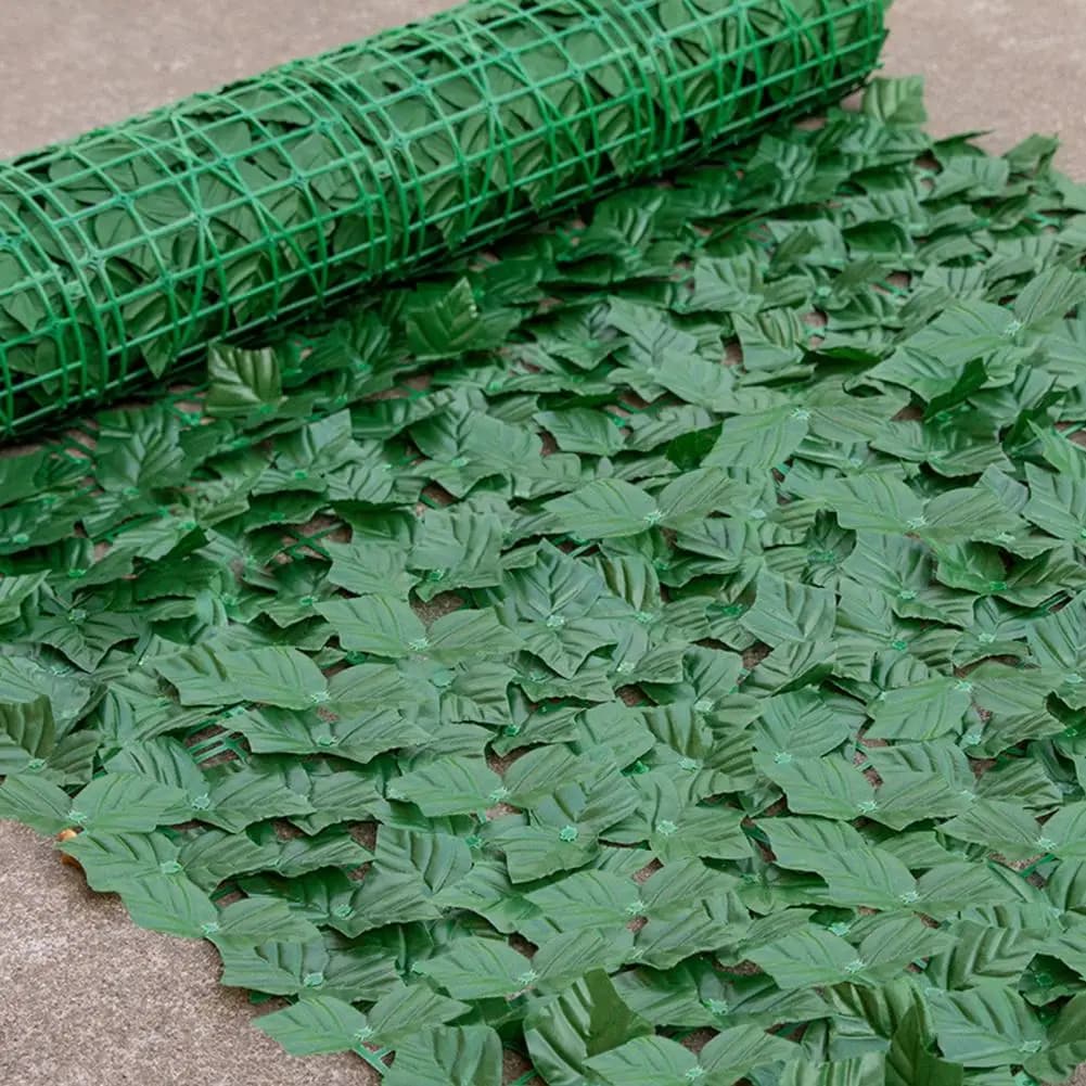 Traliccio per Piante Senza Manutenzione con Foglie Artificiali, Recinzione in Edera Artificiale, Schermo Privacy per Giardino e Balcone