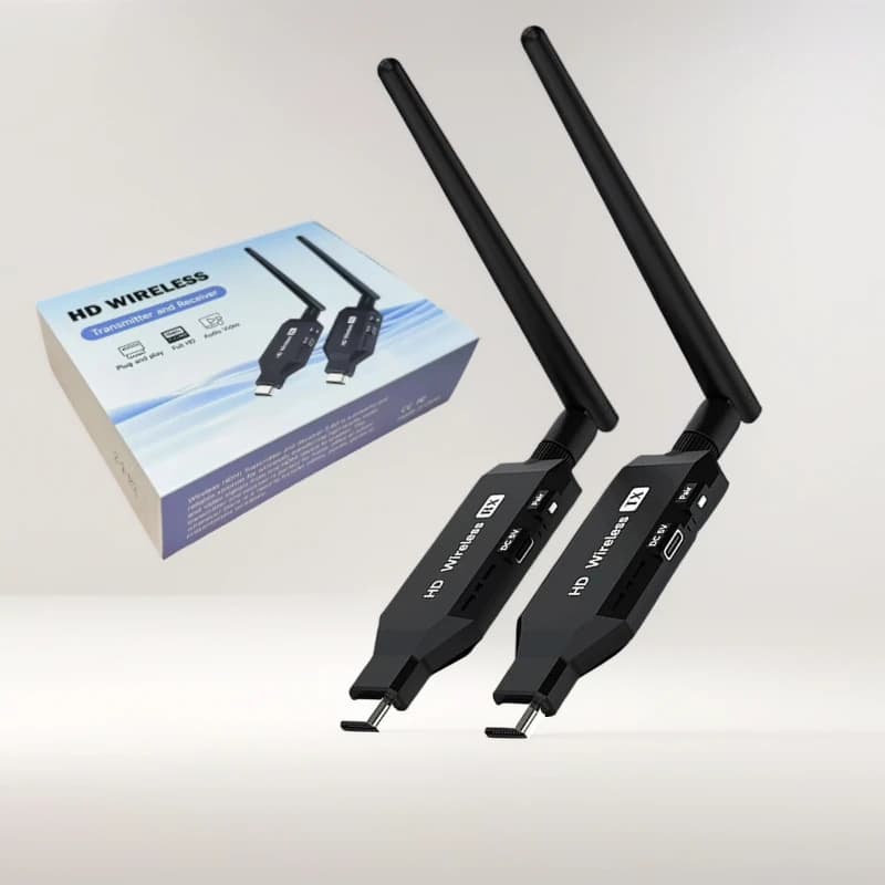 50M Wireless HDMI-compatible Extender 1080P Video Transmitter Receiver Screen Share Display Adapter for Camera PC TV Projector