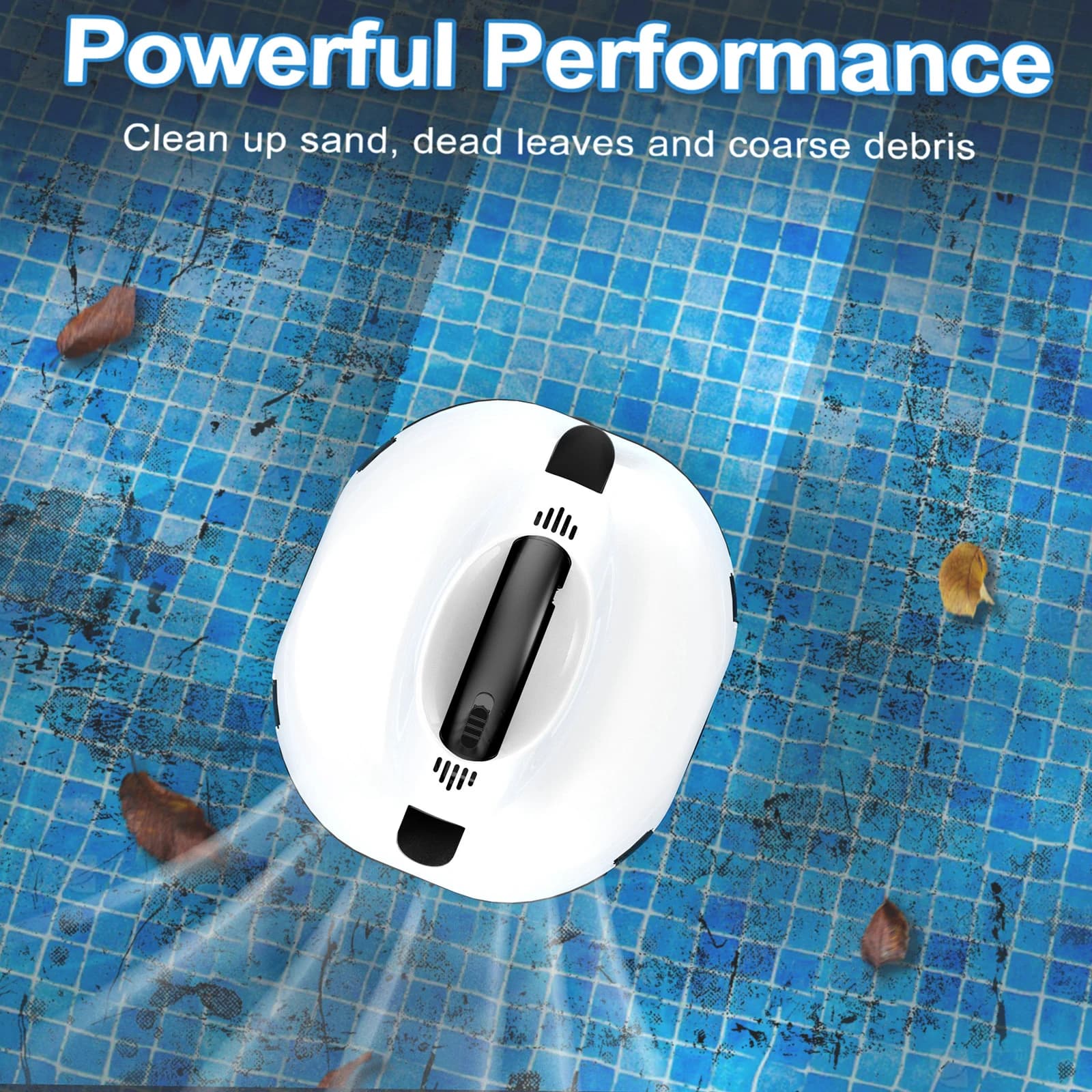 Pulitore robotico per piscine senza fili 80 ㎡ Area di lavoro Robot aspirapolvere per piscina completamente automatico Robot aspirapolvere per piscina con parcheggio automatico