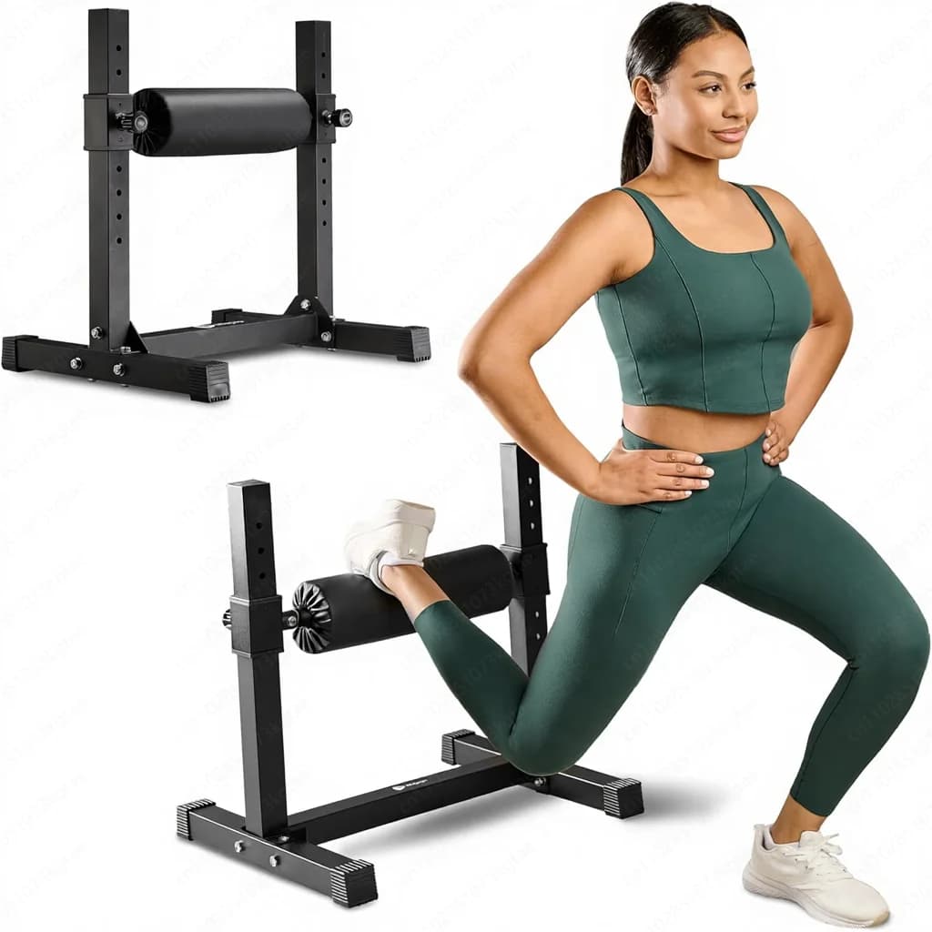 Adjustable single leg squat roller with 330 lb Bulgarian lace frame 7 gears Height adjustment, padded foam roller