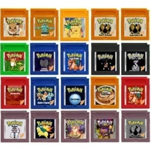 GBC Pokemon Series Game Cartridge Black White Genesis Gold Silver 97 Bronze 2 Video Game Console Card