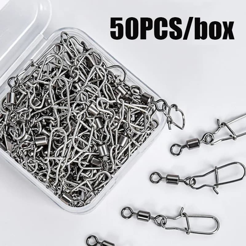 3/0 # 2/0 # 1/0 # 1 # -14 # Fishing equipment accessories with rotating swivel pins with stainless steel fishing connector pin bearing