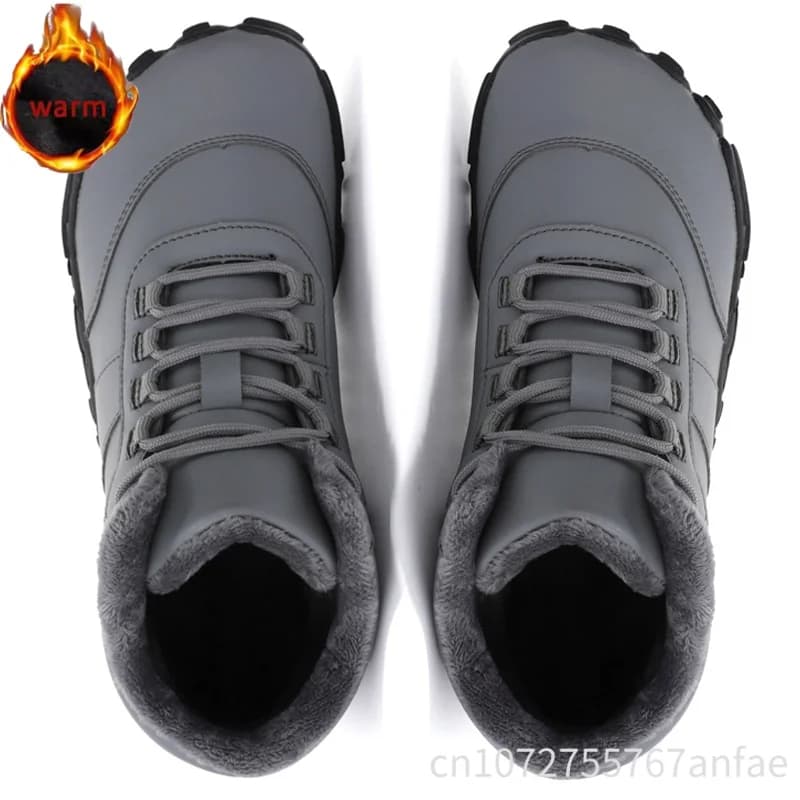 Stivali da neve invernali impermeabili a piedi nudi Stivali da donna in cotone antiscivolo da uomo Scarpe da trekking da trekking all'aperto Stivali caldi in cotone casual
