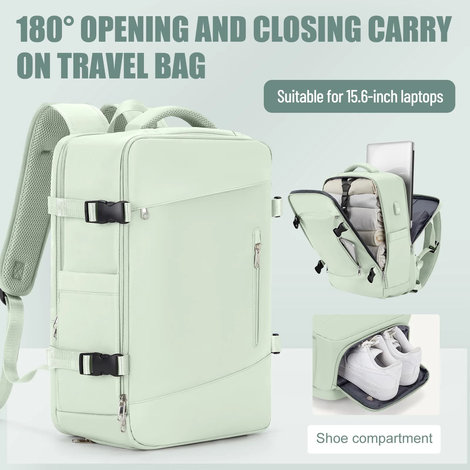 Best Carry-on Travel Backpack Flight Approved , Travel Backpack Cabin Airplane 40x30x15, Large Travel Backpack for Women Men