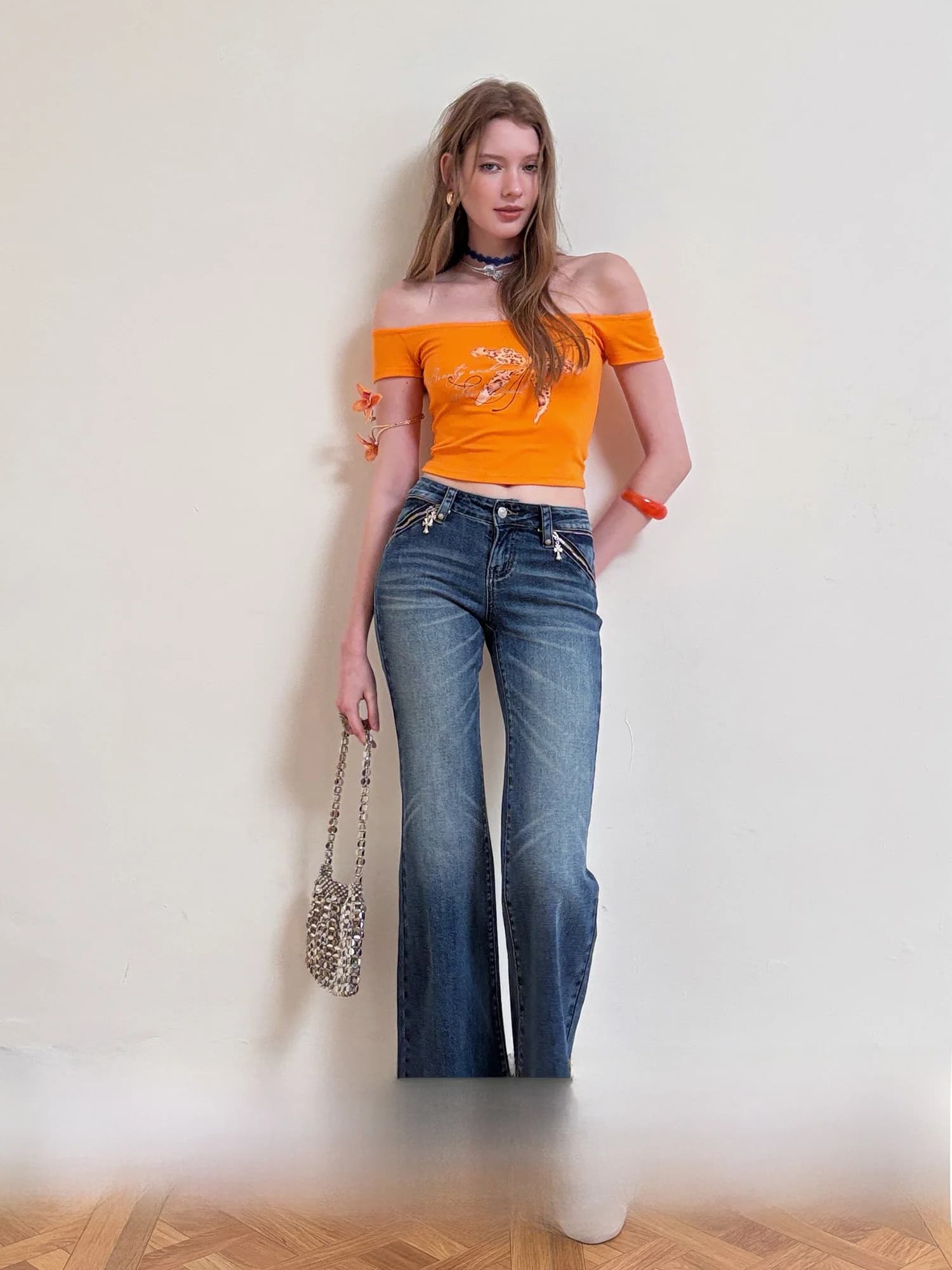 Low Waist Bell Bottom Denim Jeans Women's Summer New Versatile Long Pants Washed Slim Fit Cotton Jeans Necy Ladies Jeans
