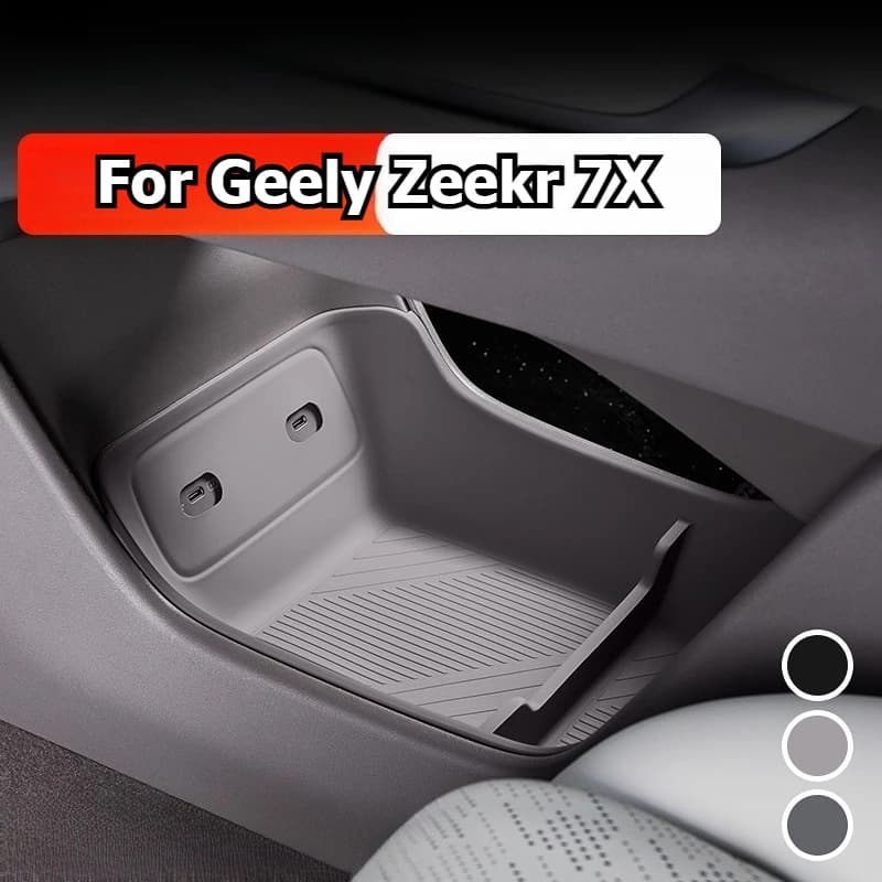Per Geely Zeekr 7X Console centrale Scatola portaoggetti inferiore Organizzatore in silicone Custodia per cruscotto Accessori interni auto antiscivolo