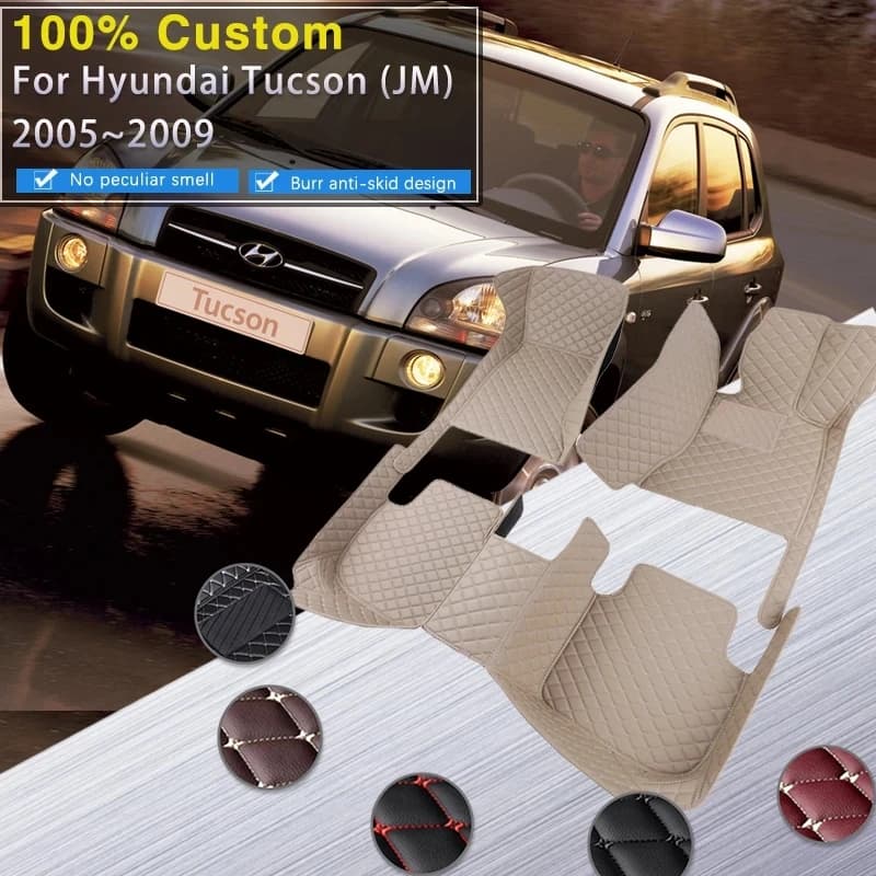 Car mats for Hyundai Tucson JM 2005 ~ 2009 waterproof mats durable interior car accessories Pad Anti dirt