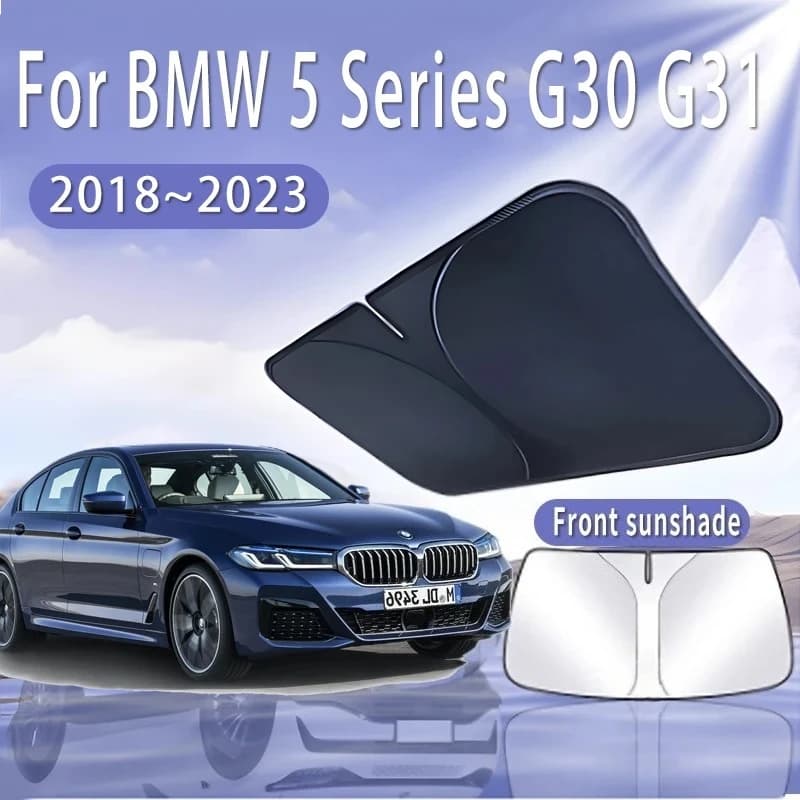 Visiera parasole per auto pieghevole per BMW Serie 5 G30 G31 2018 ~ 2023 2020 Parabrezza anteriore Parasole Isolamento termico Accessori auto estivi