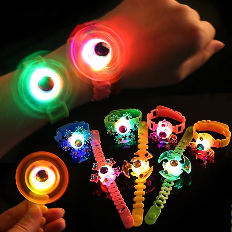 1 pz nuovo creativo luminoso giroscopio braccialetto braccialetto fidget spinner orologio anello Flash giroscopio giocattoli Antistress bambini regalo di compleanno