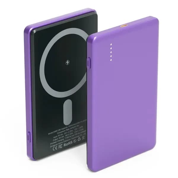 Power Bank Magnetico 2 in 1 da 5000mAh con MagSafe, Ricarica Rapida PD20W, Compatibile con Telefoni IOS Serie 15 14 13 12 e Altri