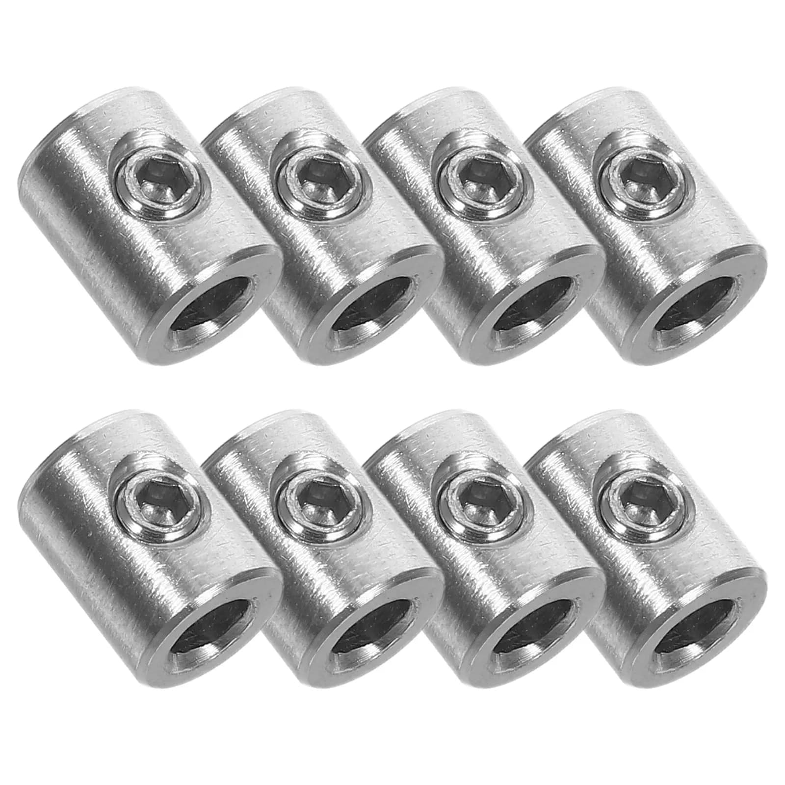 8Pcs Stainless Steel Wire Rope Clamp Wire Rope Lock Clip For Marine Engine Hexagonal Clamps 3MM Hole Smooth