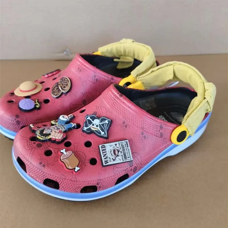 Anime ONE PIECE Luffy Cartoon Clogs Summer Beach Non-Slip EVA Closed Toe Comfort Ultra Cool New 2026 Sandals Gift
