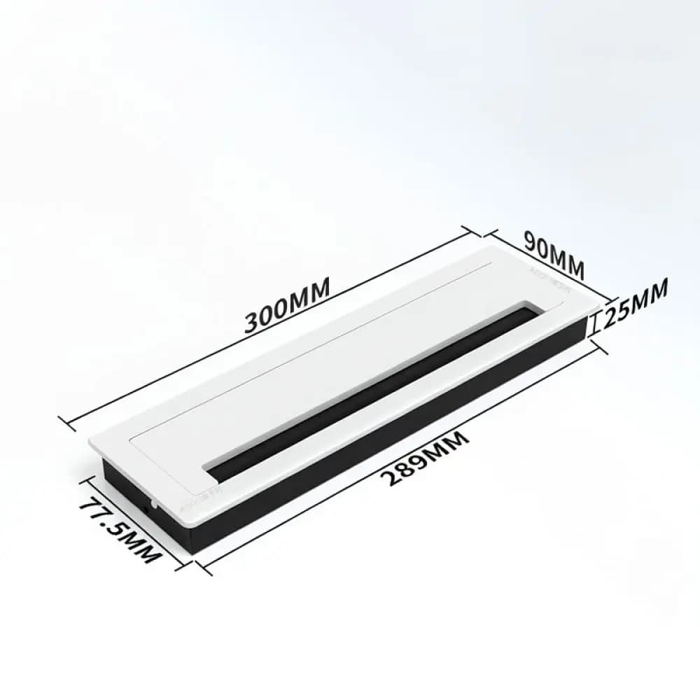Premium Brushed Aluminum Desk Cable Grommet Rectangular Wire Organizer For Office Meeting Desk Cord Management System