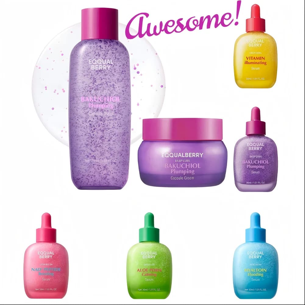 EQQUALBERRY BAKUCHIOL Korean serum Bakuchiol and Vitamin C serum for Nutrition and Hydrating Face Skin