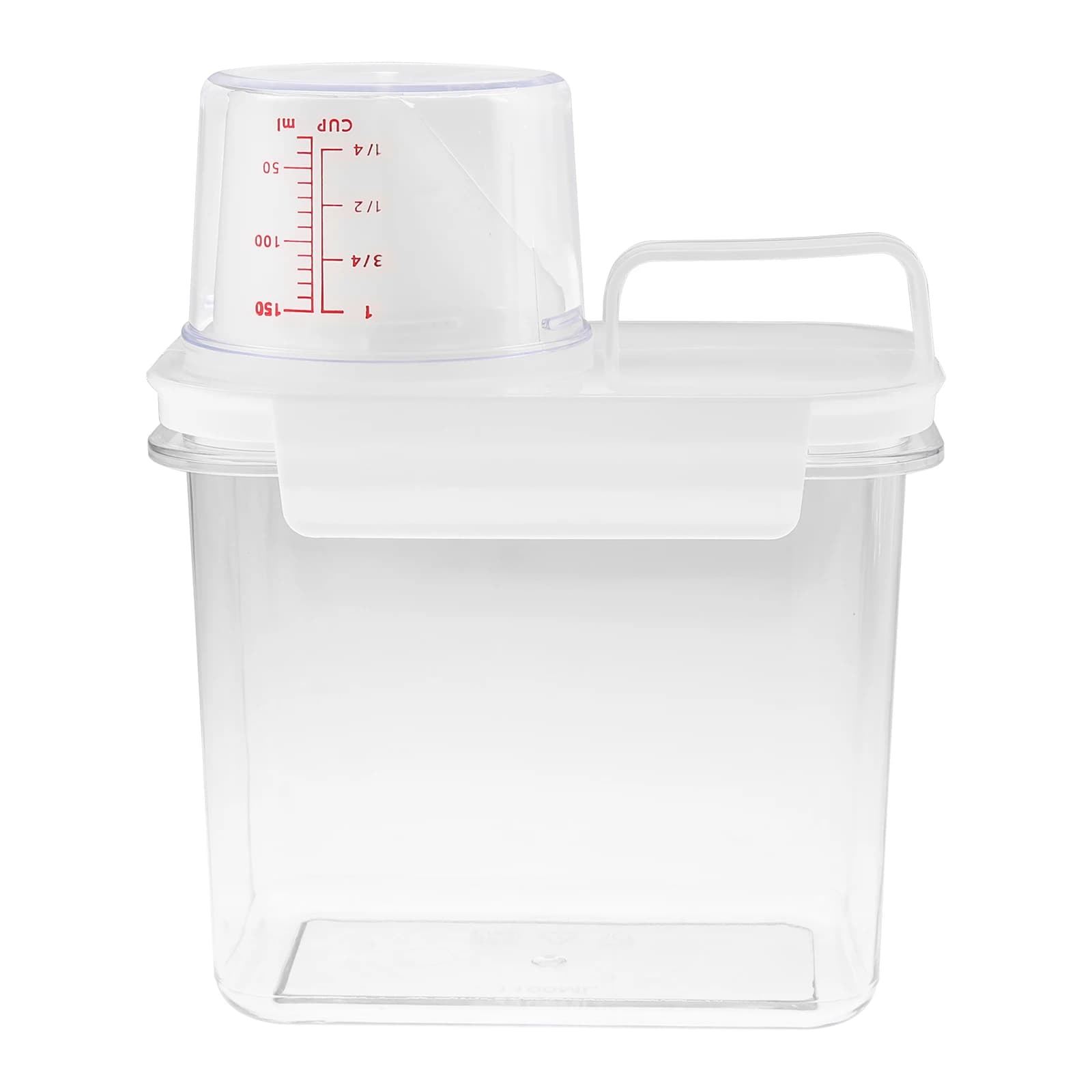 Dispenser per Detersivo da 1100/1800/2300ml, Contenitore Vuoto in Plastica per Sapone Liquido con Scala Graduata, Porta Detersivo in Polvere