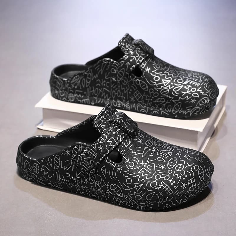 Men Women Sandals Slippers Luxury Texture Modern Design Light Soft Anti Slip Breathable For Home Beach Outdoor Walking