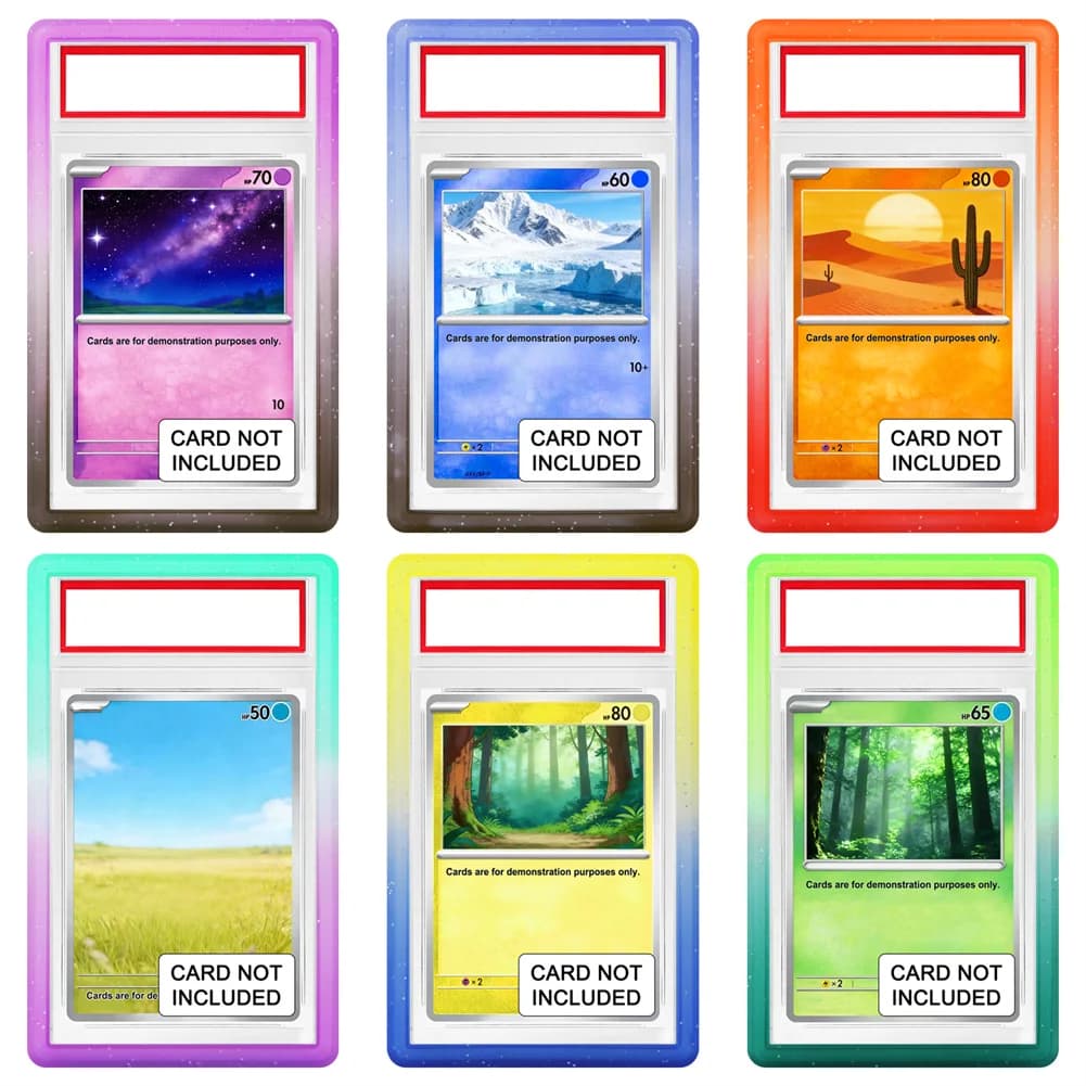 NUOVA Custodia Protettiva in TPU Sfumato per Carte Classificate P-S-A 35PT, Supporto per Conservazione di Carte Sportive e da Gioco