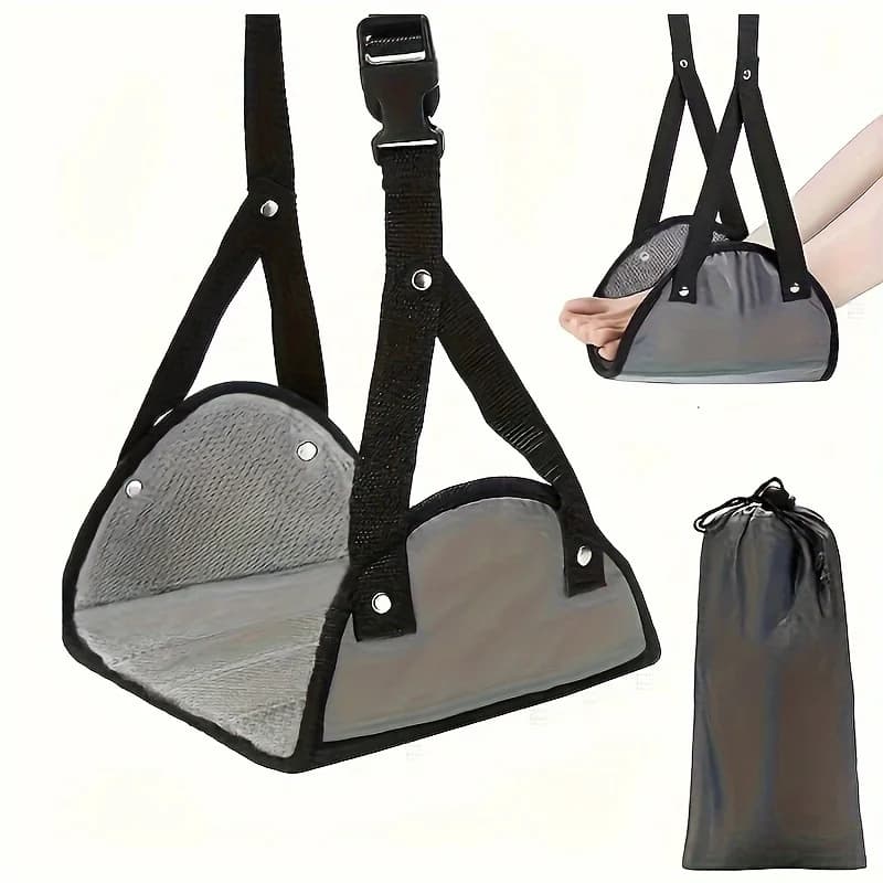Adjustable foot hammocks for travel, car, airplane rest, office hanging, simple leg support foot pads, foot hammocks