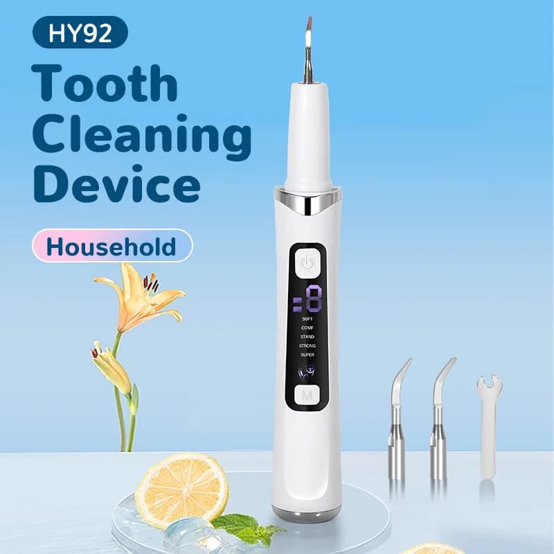 Ultrasonic Dental Scaler for Tartar Removal 5 Modes with LED Light Home Teeth Cleaning Tools Dental Detergent Oral Hygiene