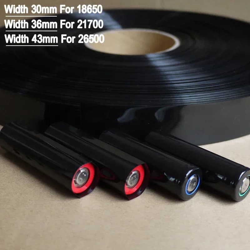 50/100/500 pz 18650/21700/26650 Lipo Batteria Wrap PVC Tubo Termoretraibile Pretagliato Isolato Pellicola di Protezione Della Copertura Della Cassa pacchetto Guaina