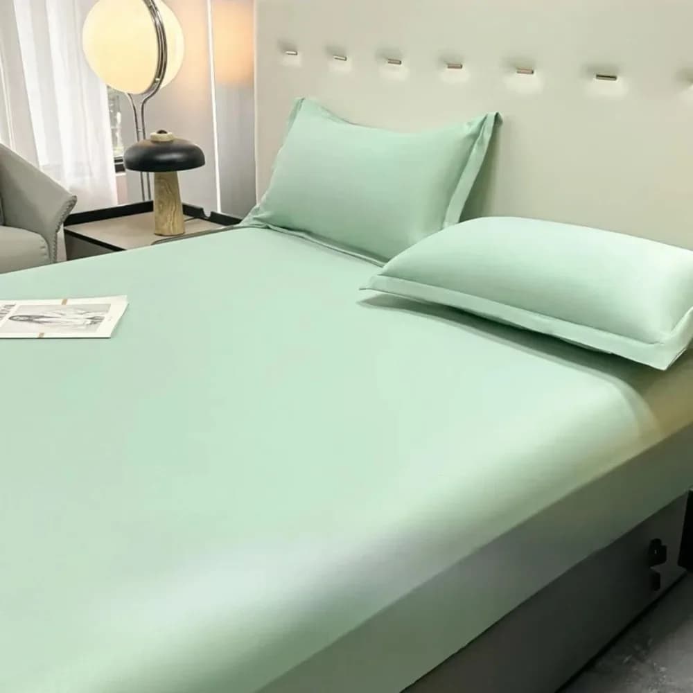 Bed linen with Elasticized Corners in Tencel, Anti-Plastic, for Single Bed and Double, for Home and Hotel