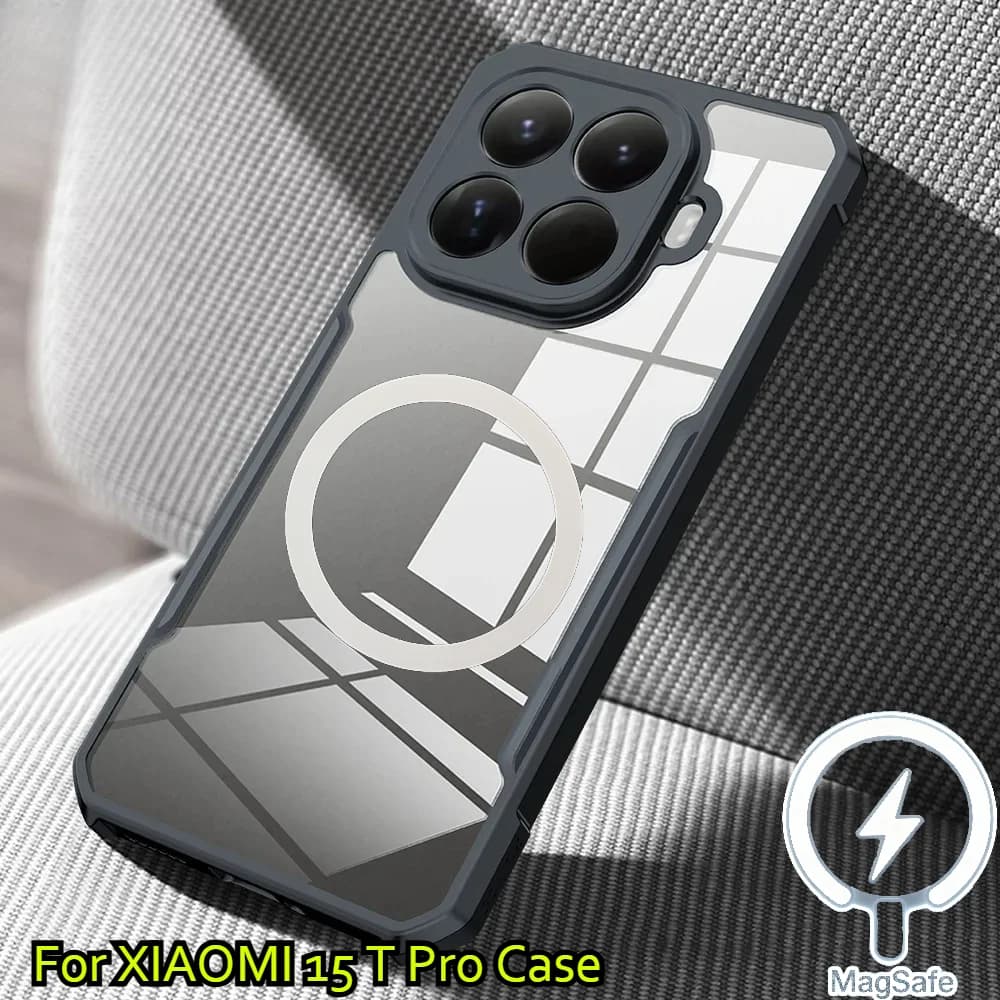 Custodia per telefono trasparente HD acrilico + TPU per Xiaomi 17 Pro Max 15 T 14 13 Pro Lite Ultra Airbag antiurto con copertura protettiva per fotocamera
