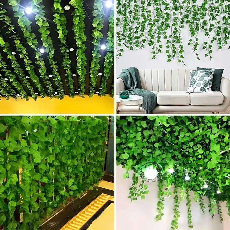 12 2 m artificial screw plants: fake green realistic for domestic decorations, wedding backdrops, parties hairstyles and wall hanging