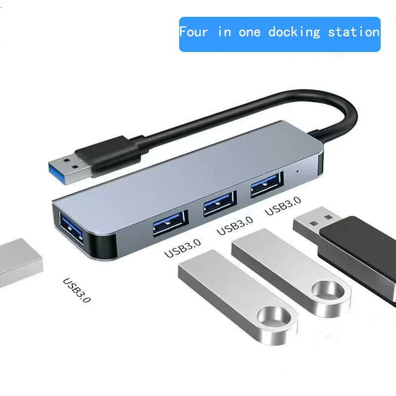Docking station quattro in uno Hub splitter USB 3.0 adatto per laptop Hua-wei Apple con hub da uno a quattro