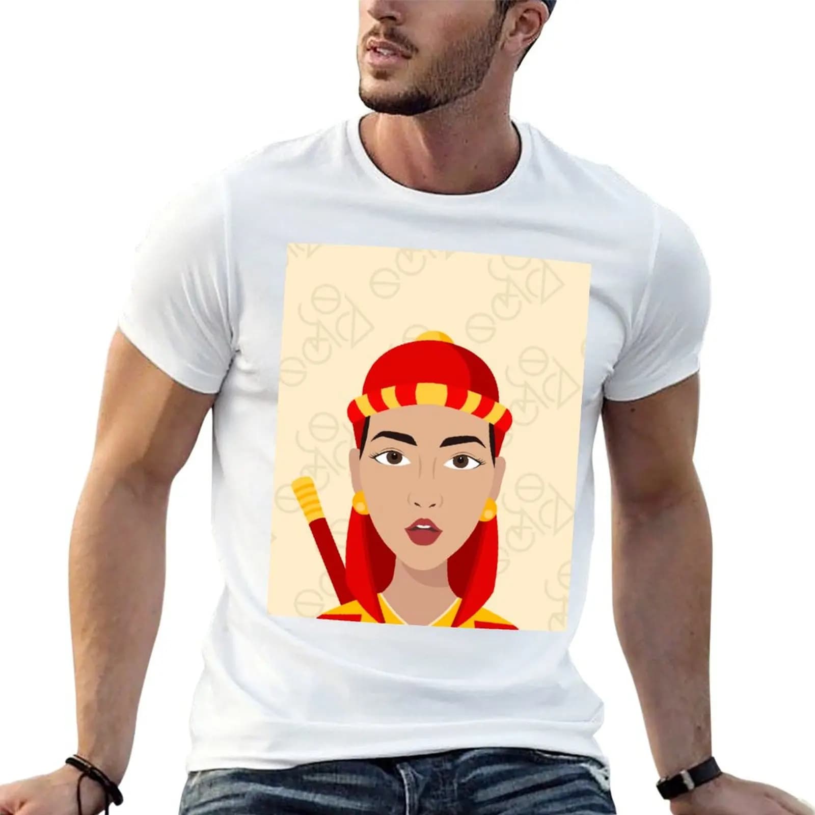 Pop Culture Mashup Art : Zawgyi Girl T-Shirt heavyweights oversize t-shirts man clothes for men
