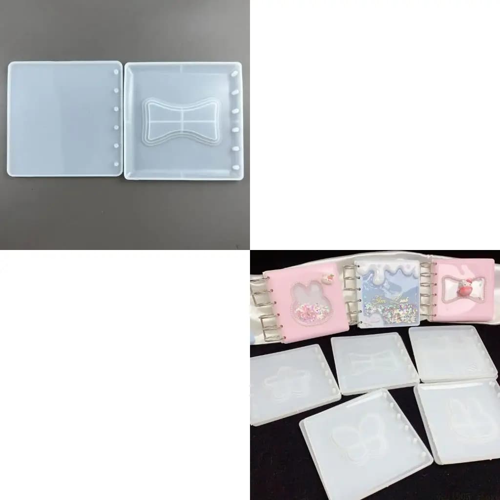 D46E Copertina per notebook Stampi per colata in resina Stampo in silicone per resina epossidica fai-da-te per notebook