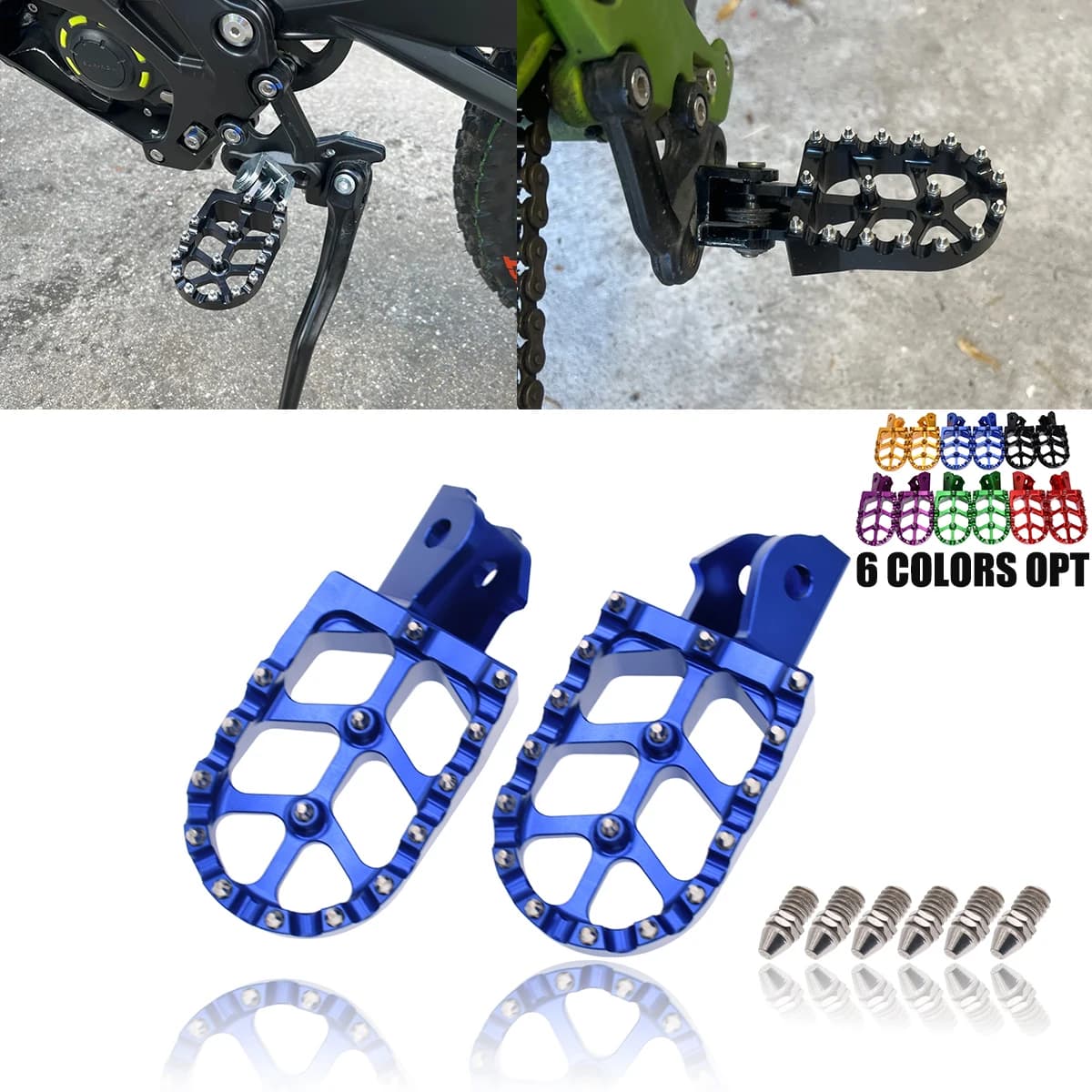 Motorcycle CNC Foot Pegs Pedal Mounting Pedals Retrofit Bracket For Sur-Ron Surron Sur ron Light Bee S X Electric Off-Road Bike