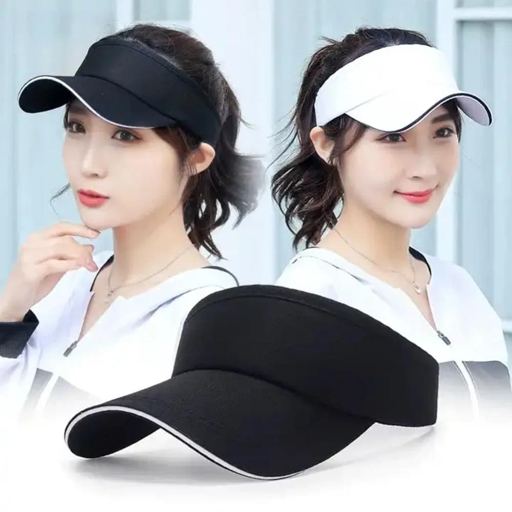 Cappello da Sole Sportivo Traspirante per Esterni, Protezione Solare, Visiera Vuota per Tennis, Corsa, Anti-UV, Golf, Regolabile, Protezione Solare, Visiera da Spiaggia