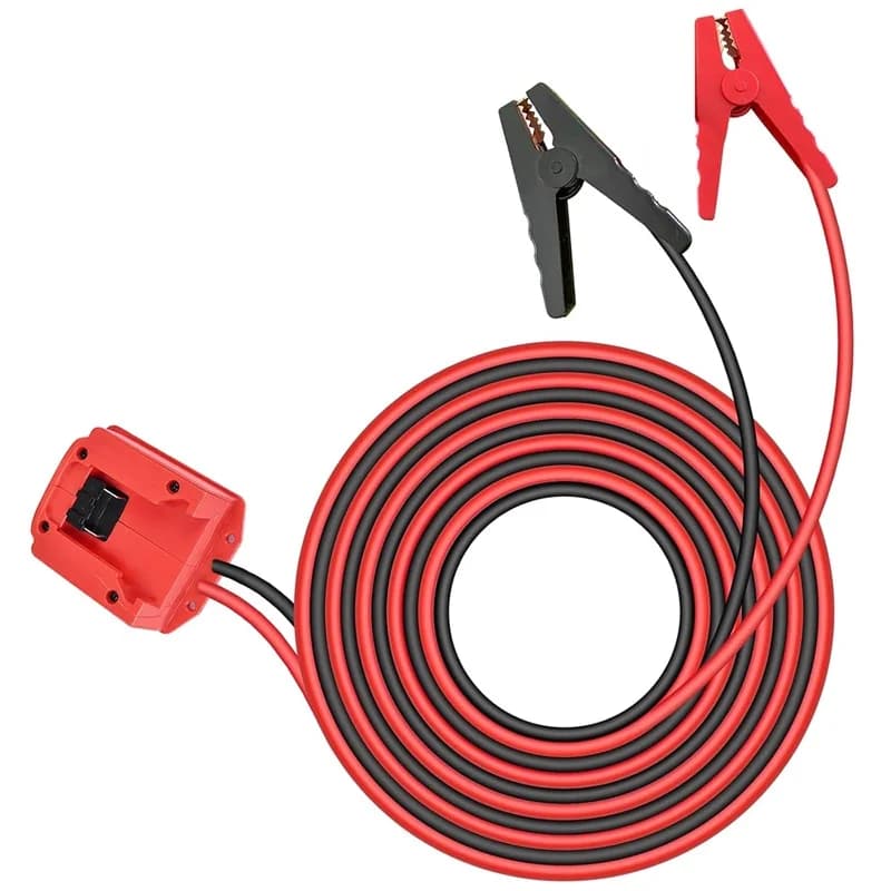 Adattatore per morsetti per cavi jumper per batterie Milwaukee 18V Cavi booster automobilistici per strumento di avviamento ponticello Avviatore di emergenza batteria