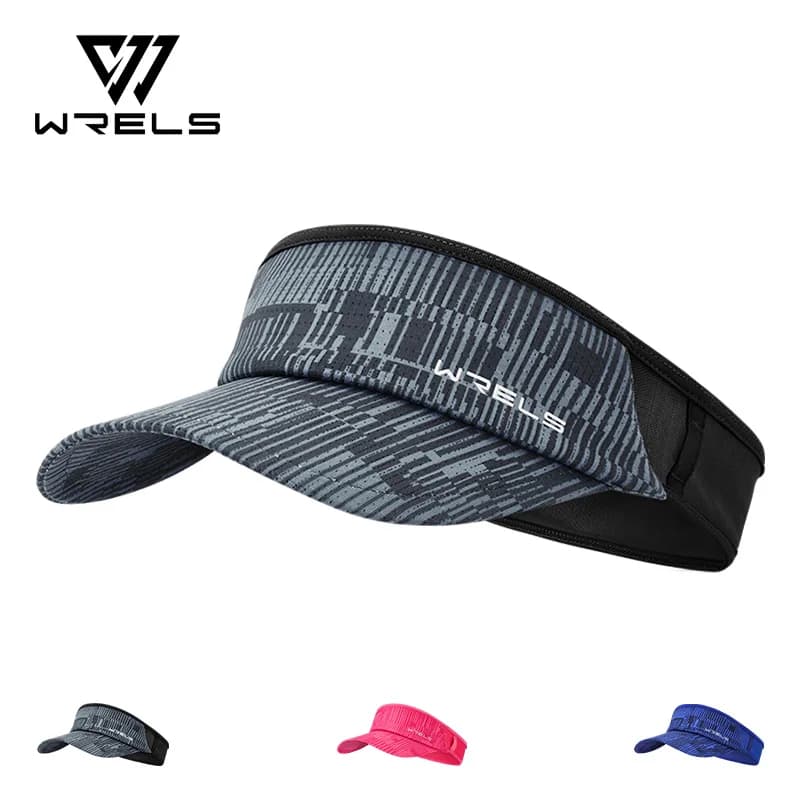 WRELS Summer Adjustable Sun Visor Cap UV Protection Breathable Top Empty Cap Tennis Golf Running Sunscreen Baseball Sports Cap
