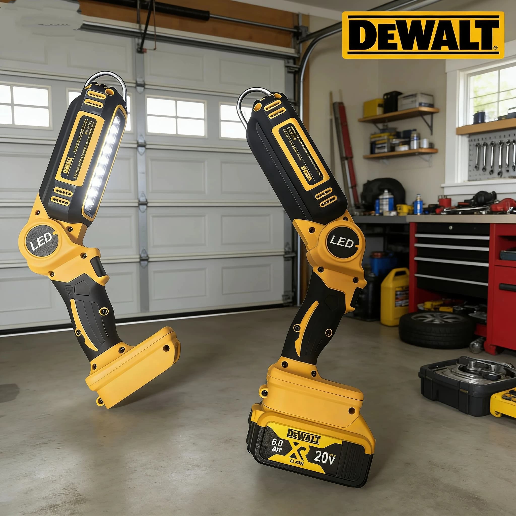 Dewalt 20V Lithium Battery 90 Degree Folding LED Work Light Handheld Multifunctional Portable Camping Torch for Outdoor Camping
