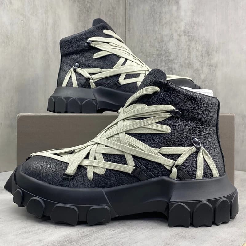 men fashion punk gothic natural leather boots black designer shoes cowboy platform boot stylish cool chunky ankle botas hombre