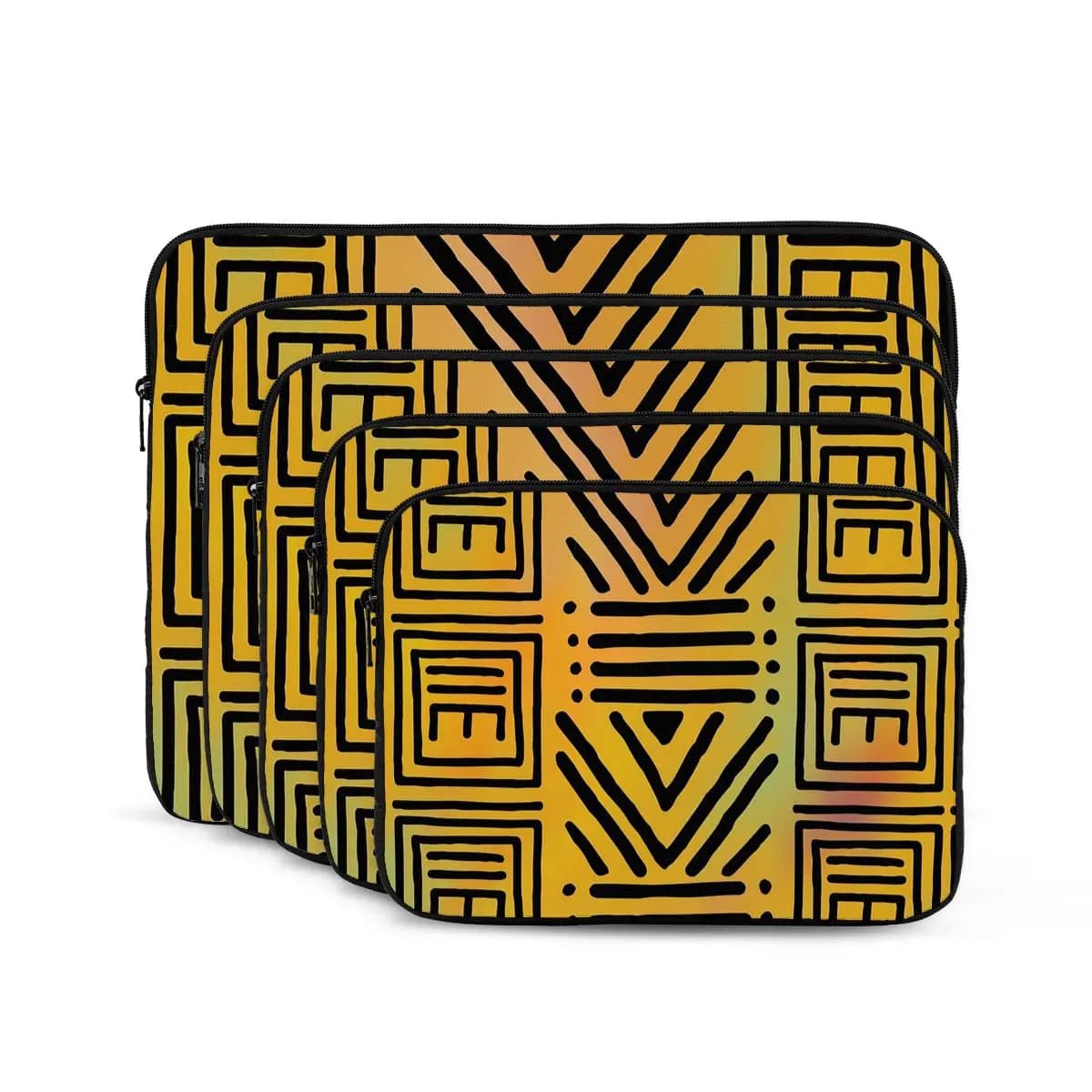 Borsa per laptop per notebook con motivo arcobaleno colorato Bogolan africano Custodia per notebook Custodia protettiva per tablet Custodia antiurto