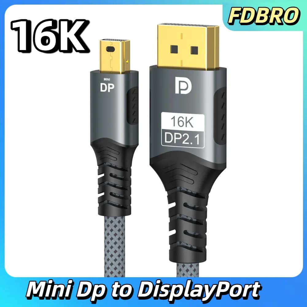 Cavo Mini DisplayPort a DisplayPort 16K compatibile con cavo Mini DP a DP 8K 60Hz/4K 144Hz per MacBook Air/Monitor