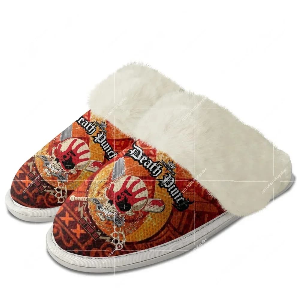 Pantofole in Peluche Five Finger Death Punch, Calde e Comode, per Uomo e Donna, Personalizzabili, Termiche e Leggere