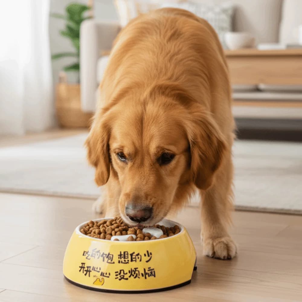 Ciotola per Animali Domestici di Grande Calibro, Previene il Rovesciamento, Base Antiscivolo, Mangiatoia per Cani, Previene il Soffocamento, Imitazione Porcellana
