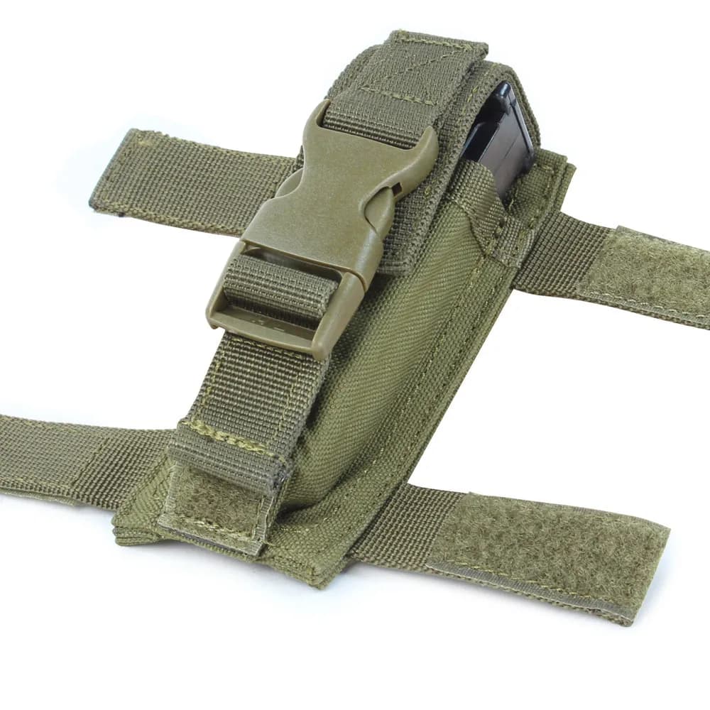 Custodia da cintura tattica Custodia per caricatore per pistola singola Tasca per attrezzi Torcia elettrica Fondina Portacoltelli per gilet Molle Cintura da lavoro